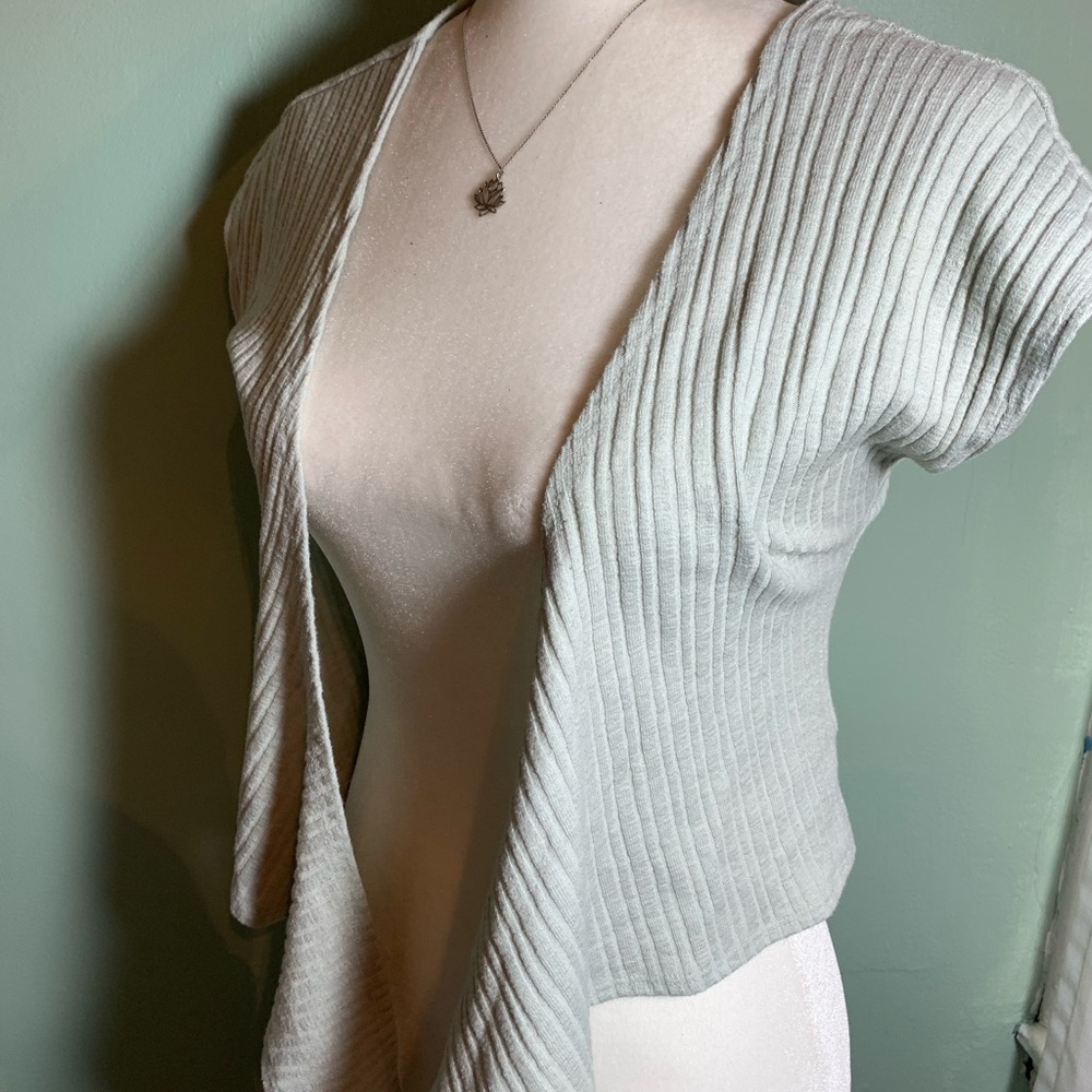 Forever 21 Sage Green Ribbed Short Sleeve Shirt